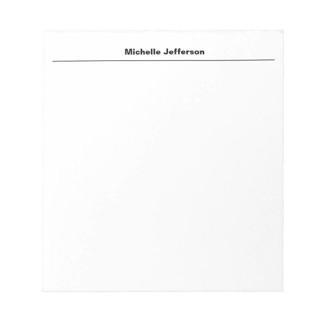Schlichter einfacher moderner Name Bearbeiten Mini Notizblock (Vorderseite)