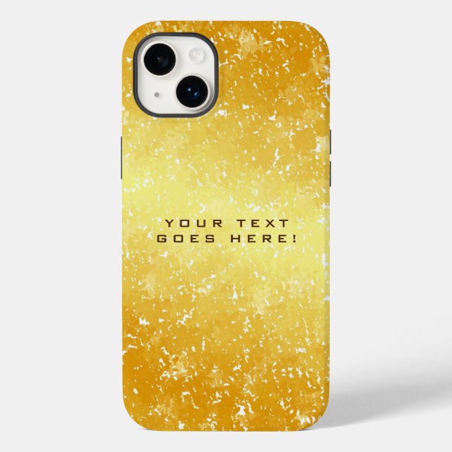 Schlichter, einzigartiger goldener Hintergrund Case-Mate iPhone 14 Plus Hülle (Rückseite)