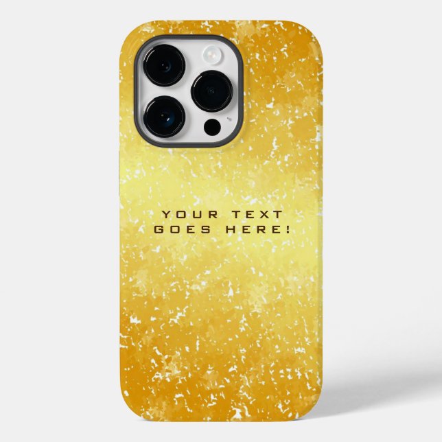 Schlichter, einzigartiger goldener Hintergrund Case-Mate iPhone 14 Pro Hülle (Rückseite)