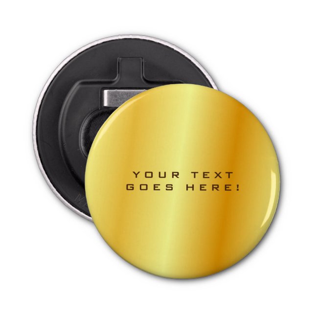 Schlichter, einzigartiger goldener Hintergrund Flaschenöffner (Vorderseite)