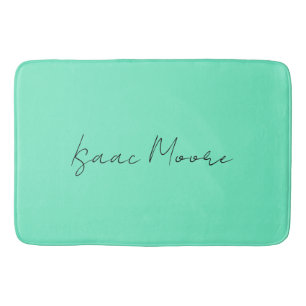 Schlichter Elegant Green Blue Script Calligrafy Na Badematte