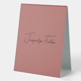 Schlichter eleganter Minimalistischer Kalligraphie Tischaufsteller