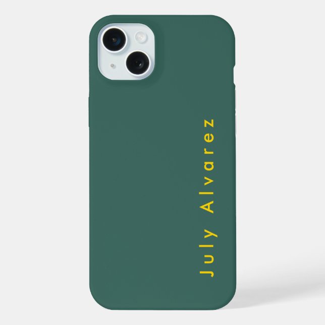 Schlichter eleganter Minimalistischer Name iPhone 15 Plus Hülle (Rückseite)