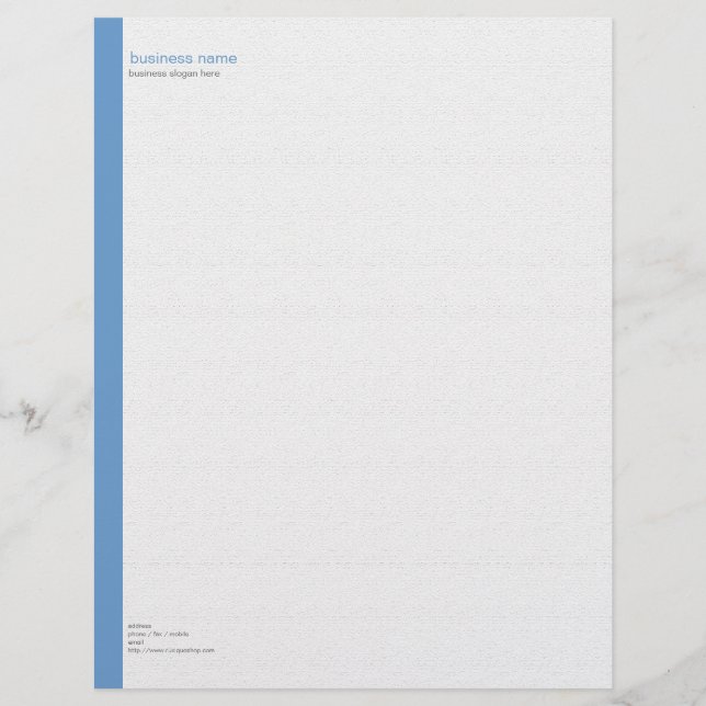 Schlichter eleganter moderner einfacher blauer briefkopf (Vorderseite)