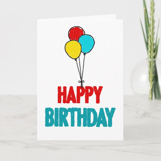 schlichter Glückwunsch zum Geburtstag Karte (Vorderseite)
