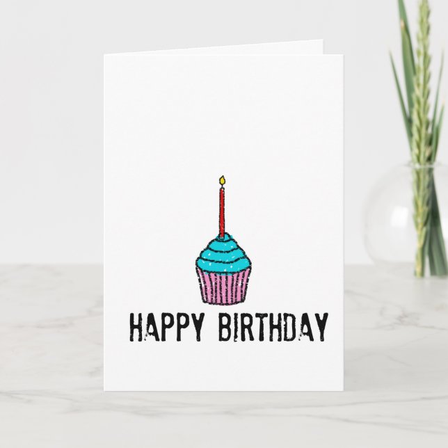 schlichter Glückwunsch zum Geburtstag Karte (Vorderseite)