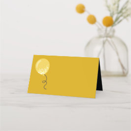 Schlichter Goldballon in Platzkarte schreiben