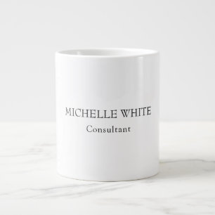 Schlichter klassischer Minimalistischer Berufliche Jumbo-Tasse