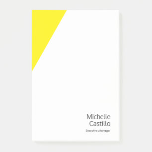 Schlichter, leichter, gelbgelber Minimalistischer  Post-it Klebezettel