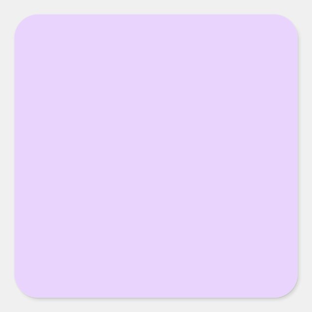 Schlichter Lilac-Hintergrund Quadratischer Aufkleber (Vorderseite)