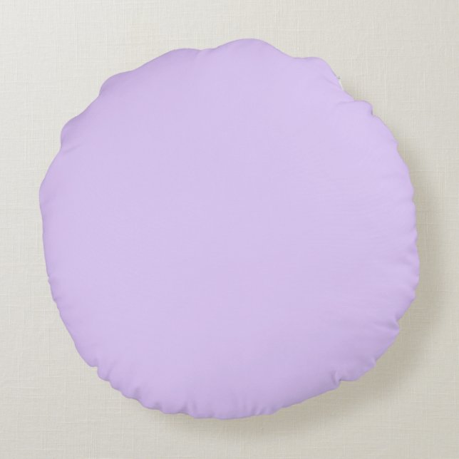 Schlichter Lilac-Hintergrund Rundes Kissen (Rückseite)