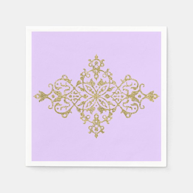 Schlichter Lilac-Hintergrund Serviette (Vorderseite)