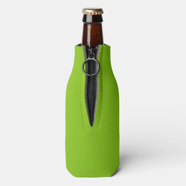 Schlichter Massivpapagei, leuchtend grün Flaschenkühler (Flasche Rückseite)