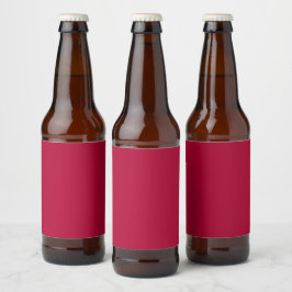 Schlichter Mehlwein in fester Farbe Bierflaschenetikett