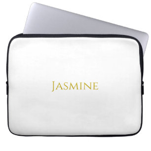 Schlichter Minimalistischer Name der Goldfarbe Laptopschutzhülle