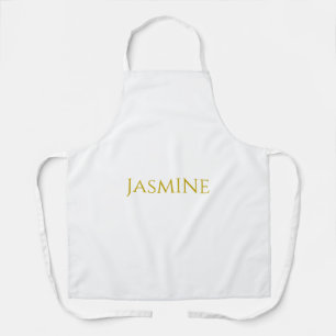 Schlichter Minimalistischer Name der Goldfarbe Schürze