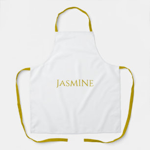 Schlichter Minimalistischer Name der Goldfarbe Schürze