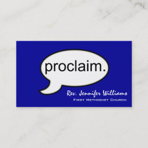 Schlichter Minister Preacher Modern Business Card Visitenkarte