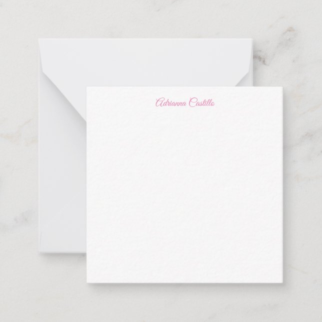 Schlichter Name der Minimalistischen Chic-Kalligra Mitteilungskarte (Vorderseite)