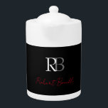 Schlichter Name der Mit Monogramm  Schwarzen Schri<br><div class="desc">Suchen Sie ein einfaches,  minimalistisches,  attraktives Design? Dieses Design,  das die Aufmerksamkeit der Menschen sofort,  aber nicht zu kompliziert,  für Sie hat.</div>