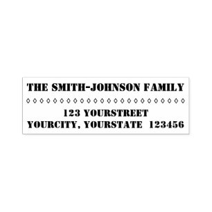Schlichter personalisierter Familienname + Adresse Permastempel