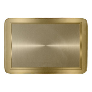 Schlichter, polierter metallischer Goldhintergrund Badematte