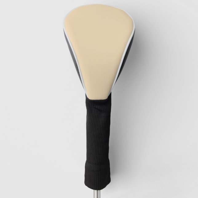 Schlichter Sand, hellbeige, helle Farbe Golf Headcover (Vorderseite)