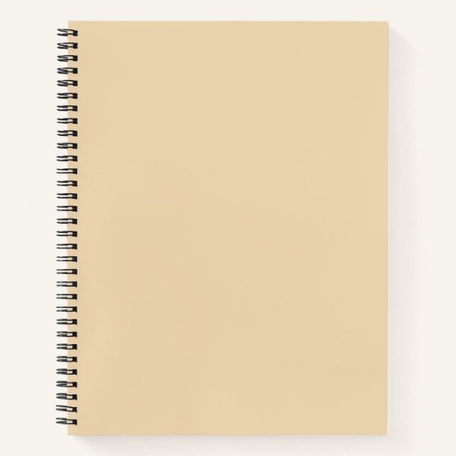 Schlichter Sand, hellbeige, helle Farbe Notizbuch (Vorderseite)