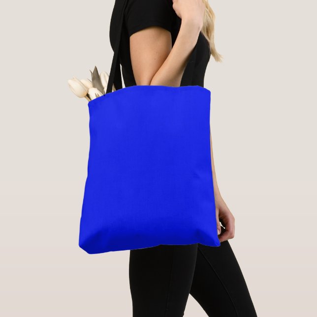 Schlichter Saphir in fester Farbe, leuchtend blau Tasche (Von Nahem)