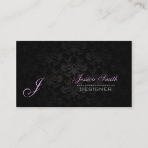 Schlichter Schwarzschwarz, elegant, mit einem Mono Visitenkarte