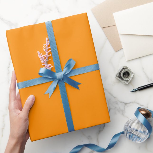 Schlichter Sonnenuntergang Orangefarbener Farbton Geschenkpapier (Schenken)