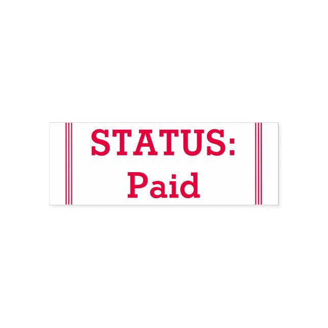 Schlichter "STATUS: Bezahlte Briefmarke aus Kautsc Permastempel (Design)