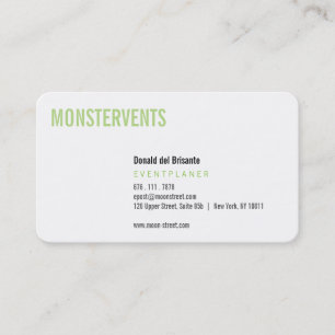 Schlichter Veranstaltungsplaner Visitenkarte