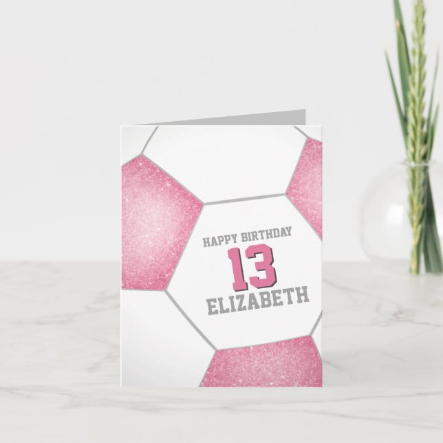 schlichter weißer Fußball zum Geburtstag Karte (Vorderseite)