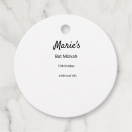 schlichter, weißer Schwarzer Klassiker Geschenkanhänger