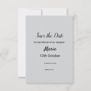 schlichter, weißer Schwarzer Klassiker Save The Date