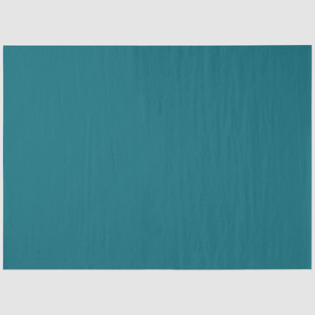 Schlichtes aquamarines dunkles karibisches Wasser Seidenpapier (Vorderseite)