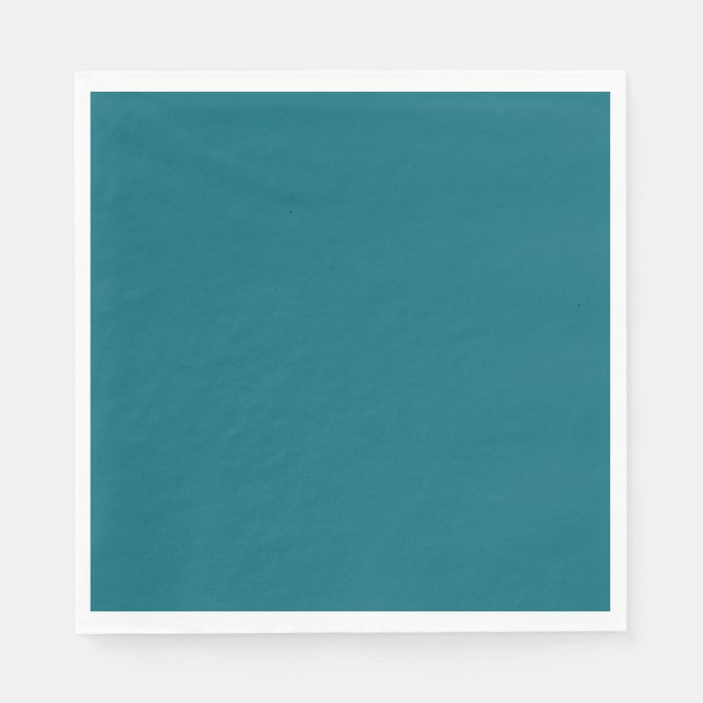 Schlichtes aquamarines dunkles karibisches Wasser Serviette (Vorderseite)