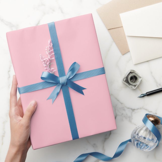 Schlichtes Bubblegum Rosa Farbton Tone Geschenkpapier (Schenken)