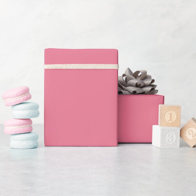 Schlichtes Bubblegum-Rosa Geschenkpapier (Babyparty)