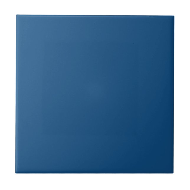 Schlichtes Classic Blue in Solid Color Fliese (Vorderseite)