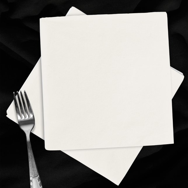 Schlichtes Ecru Blank Luncheon Wedding Paper Serviette (Plain ecru white blank luncheon paper napkins)