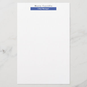 Schlichtes elegantes blaues Minimalistisches Desig Briefpapier