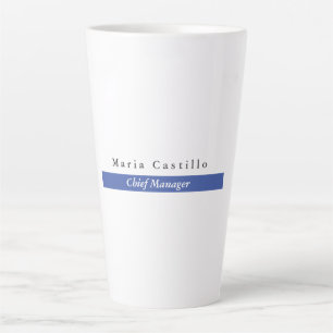 Schlichtes elegantes blaues Minimalistisches Desig Milchtasse