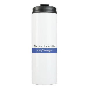 Schlichtes elegantes blaues Minimalistisches Desig Thermosbecher