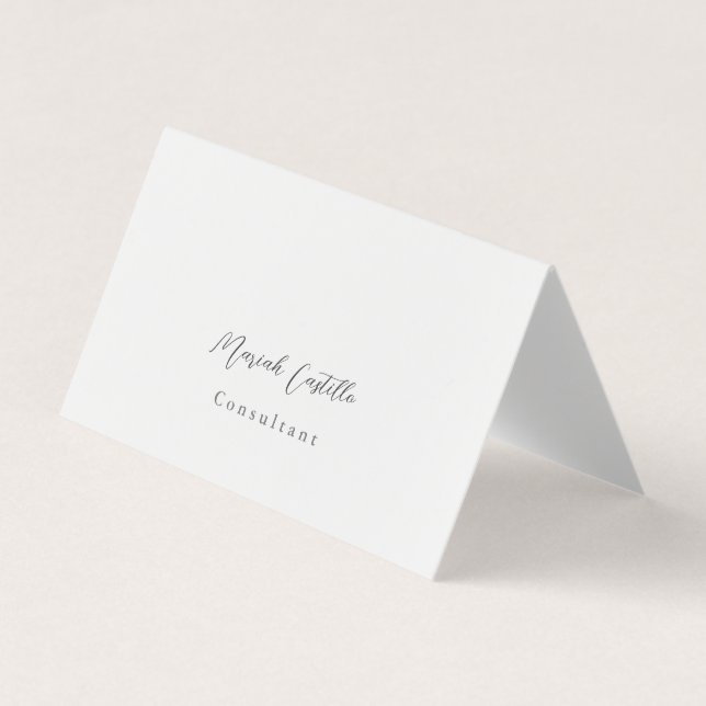 Schlichtes elegantes Kalligrafie-Skript Minimalist Visitenkarten (Vorderseite)