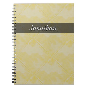 Schlichtes Fliesen-Keramik-Oberflächen-Gelb Notizblock