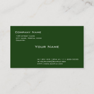 schlichtes Grün Visitenkarte