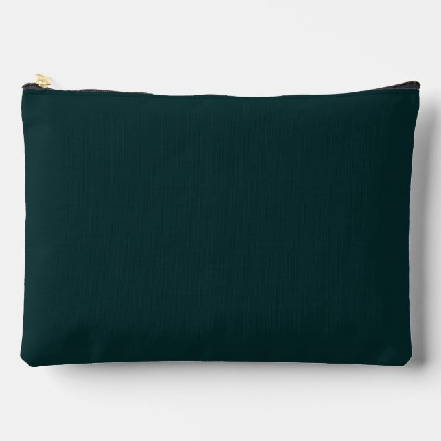 schlichtes Grün Zubehörtasche (Vorderseite)