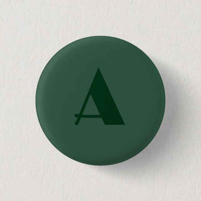 Schlichtes grünes Retro-Zeichen für die benutzerde Button (Vorderseite)